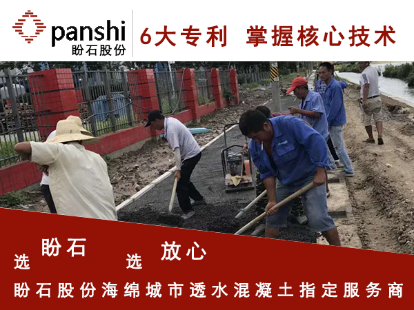 上海闵行区北沙港一期建设河道两侧透水混凝土道路工程3